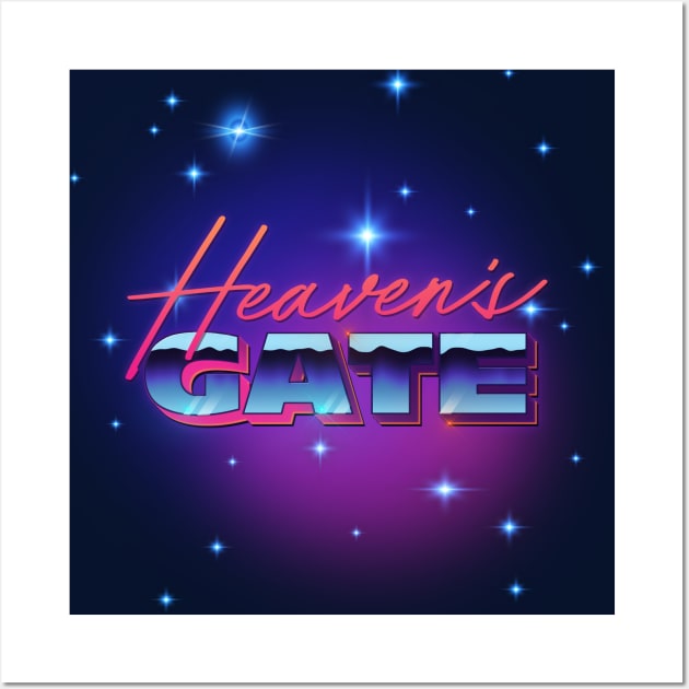 Heaven's Gate / Retro Styled Fan Logo Design Wall Art by DankFutura